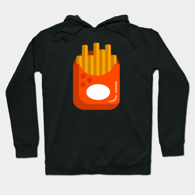 Large French Fries Hoodie by InkyArt